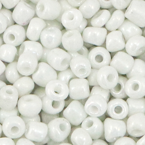 Rocailles 4mm bright white pearl, 20 gram